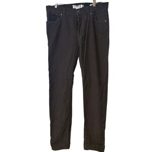 LOGG by H&M Mens Slim Fit Corduroy Pants Brown Size 34x32 Button Fly Y2K‎